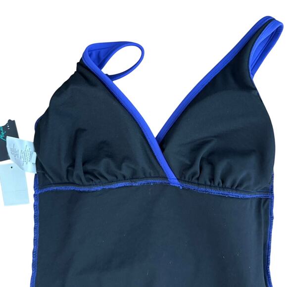Women’s One Piece Flattering Full Coverage Swimsuit Size Medium 8-10 Blue UPF50+ - Picture 6 of 8